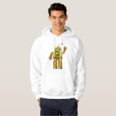 Vriendelijke Robot Mannen Hoodie (Voorkant volledig)