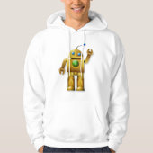 Vriendelijke Robot Mannen Hoodie (Voorkant)