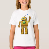 Vriendelijke Robot Meisjes T-shirt (Voorkant)