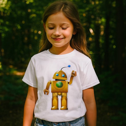 Vriendelijke Robot Meisjes T-shirt