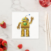 Vriendelijke Robot Papieren Servetten (Insitu)