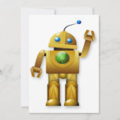 Vriendelijke robot uitnodigingen (Voorkant)
