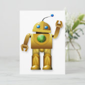 Vriendelijke robot uitnodigingen (Staand voorkant)