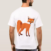 Vriendelijke Rode Vos Vector Illustratie. T-shirt (Achterkant)