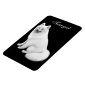 Vriendelijke Samoyed Hond Premium Magnet Magneet (Linkerzijde)