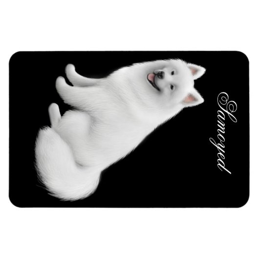 Vriendelijke Samoyed Hond Premium Magnet Magneet (Horizontaal)