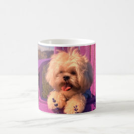 Vriendelijke Schattige Shih Tzu Puppy Glimlacht (H Koffiemok