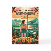 Vriendelijke scout leider dank u kaart