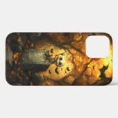 Vriendelijke Skeleton Gravestone iPhone Case (Achterkant (horizontaal))