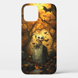 Vriendelijke Skeleton Gravestone iPhone Case