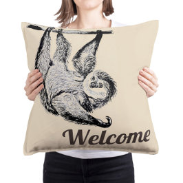  vriendelijke sloth - welkom kussen