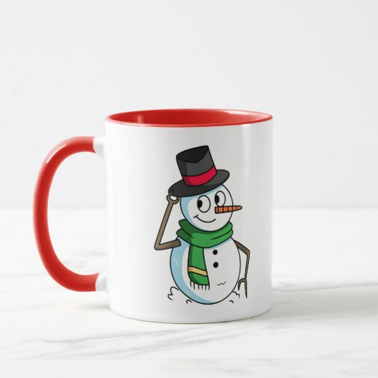 Vriendelijke Sneeuwman Mok (Links)