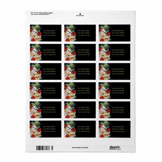 Vriendelijke Snowman  adreslabel Etiket (Full Sheet)