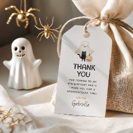 Vriendelijke spoken Spooktacular Kinder Dank u gun Cadeaulabel