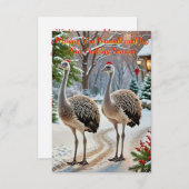 Vriendelijke struisvogels kaart (Voorkant / Achterkant)