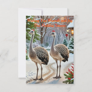 Vriendelijke struisvogels kaart