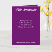 Vriendelijke sympathie wenskaarten kaart (Gele Bloem)