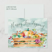 Vriendelijke Thanksgiving Denk aan jou Briefkaart (Voorkant / Achterkant)