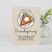 Vriendelijke Uitnodiging Pumpkin Pie - Thanksgivin (Staand voorkant)
