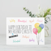 Vriendelijke verjaardag, je bent geweldig! Kaart (Staand voorkant)