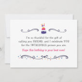 Vriendelijke verjaardag, je bent geweldig! Kaart (Achterkant)