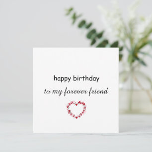 Vriendelijke verjaardagskaart voor beste vriend(in kaart