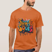 Vriendelijke vibes ontwerp t-shirt (Voorkant)