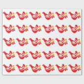 vriendelijke vogel cadeaupapier (Vlak)