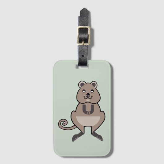 Vriendelijke, vrolijke graphic QUOKKA- bagagelabel (Voorkant (verticaal))