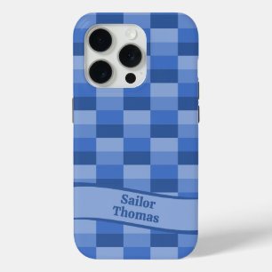 Vriendelijke Wateren Kleur Blokken, Golf en Naam iPhone 15 Pro Case