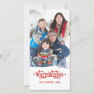 Vriendelijke Wensen Vakantie Fotokaart Feestdagenkaart