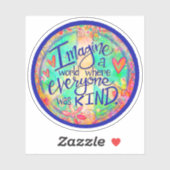 Vriendelijke wereld Vredesteken  Inspirivity Stick Sticker (Vel)