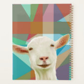 Vriendelijke witte geit Kleurrijke geometrische ac Planner (Achterkant)