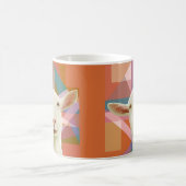 Vriendelijke witte geit Kleurrijke geometrische Si Koffiemok (Center)