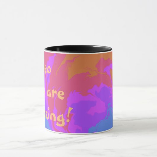 Vriendelijke woorden Cool Arty Vibe Kleurrijk Mok (Midden)