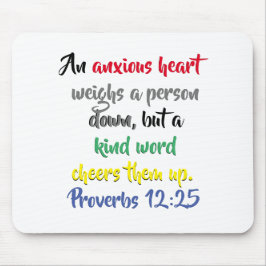 Vriendelijke woorden voor een angst kleurrijke bij muismat