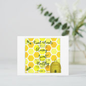 Vriendelijke woorden zijn als honingkleurig Inspir Briefkaart (Staand voorkant)