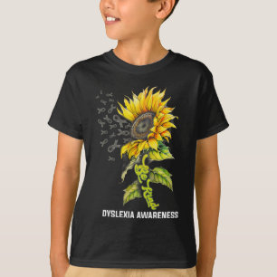 Vriendelijke Zonnebloem Dyslexie Bewustzijn  T-shirt