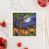 Vriendelijke zwarte katten in pompoen patch Hallow Servetten (Insitu)