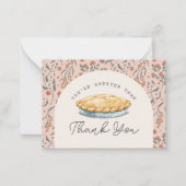 Vriendelijker dan taart Roze baby shower bedankje Notitiekaartje (Voorkant)