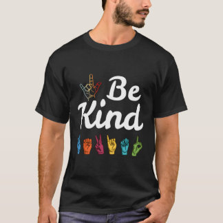 Vriendelijkheid ASL Gebarentaal Anti Pesten Leraar T-shirt