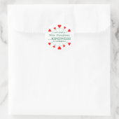Vriendelijkheid bevorderen ronde sticker (Tas)