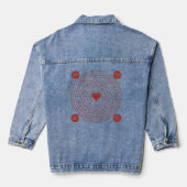 Vriendelijkheid Bloeit Inspirerende Bevestigingen Denim Jacket (Achterkant)