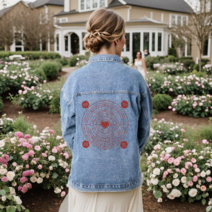 Vriendelijkheid Bloeit Inspirerende Bevestigingen Denim Jacket