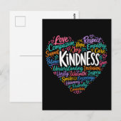 Vriendelijkheid, compassie, empathie en respect briefkaart (Voorkant / Achterkant)