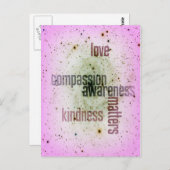 Vriendelijkheid doet er toe Universal Love Briefka Briefkaart (Voorkant / Achterkant)