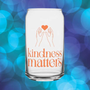 Vriendelijkheid doet ertoe - Can Glass - Heart & H Blikvorm Glas