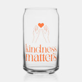 Vriendelijkheid doet ertoe - Can Glass - Heart & H Blikvorm Glas (Voorkant)