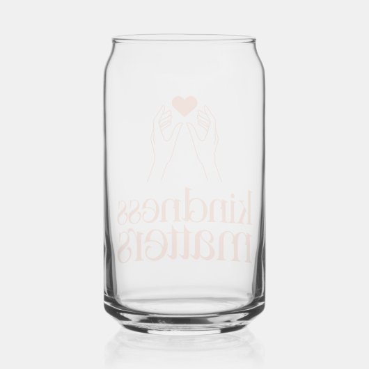 Vriendelijkheid doet ertoe - Can Glass - Heart & H Blikvorm Glas (Achterkant)