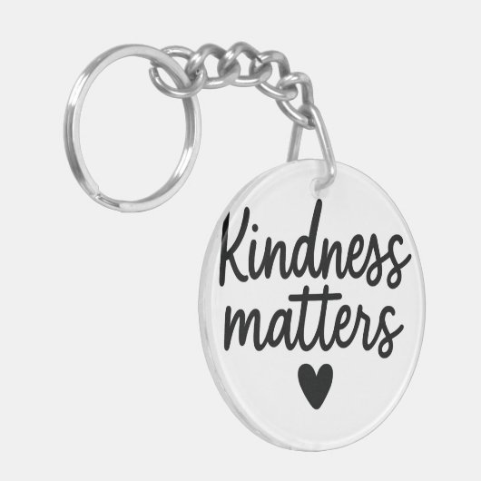 Vriendelijkheid doet ertoe – minimalistisch Inspir Sleutelhanger (Voorkant Links)